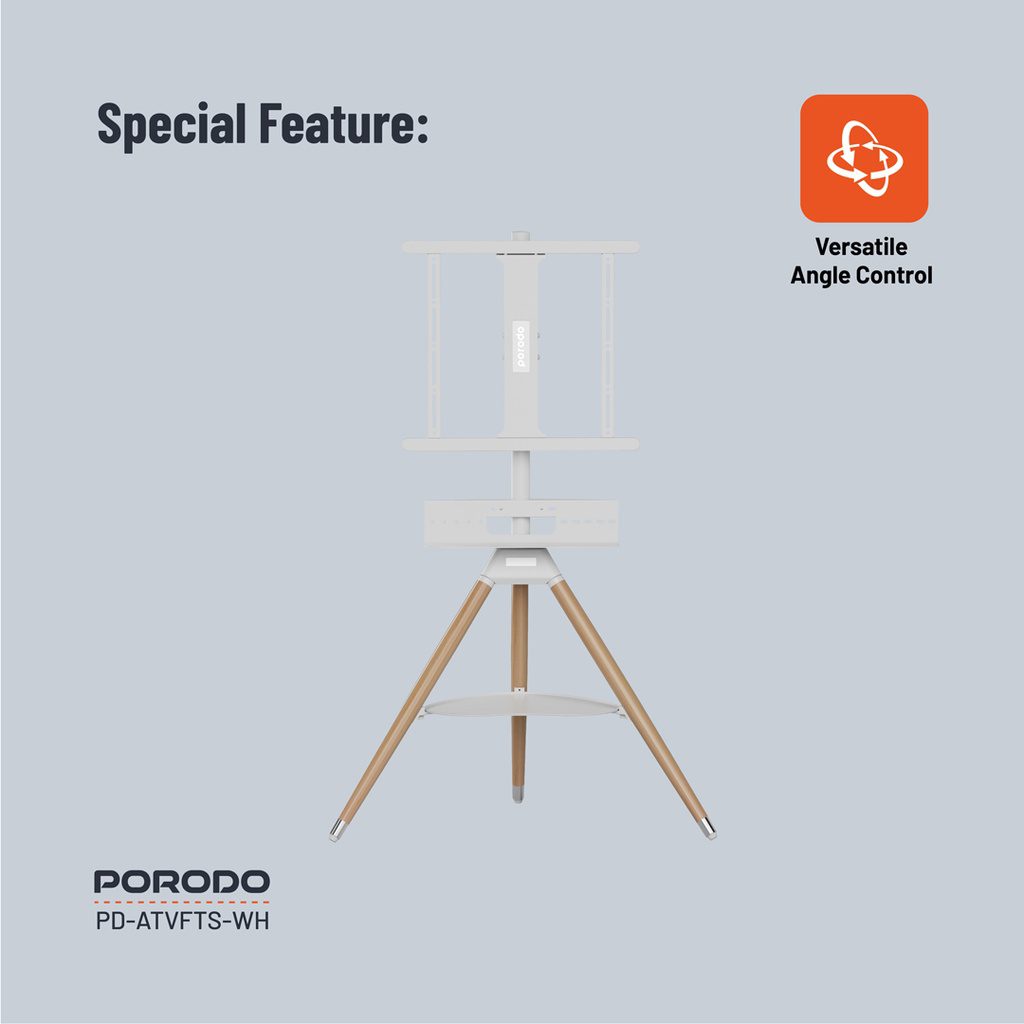 Porodo TV Stand Wooden Tripod 2