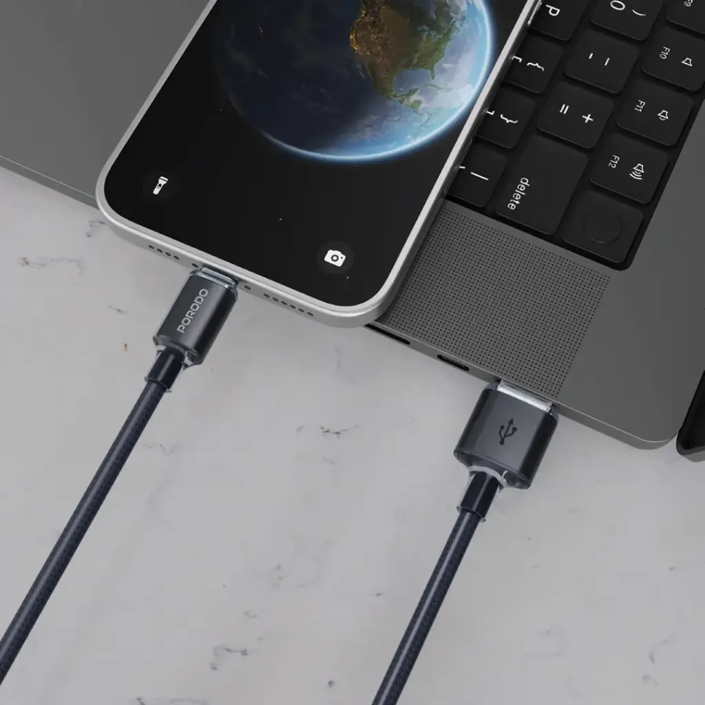 Porodo USB-A to Lightning Braided Cable 2