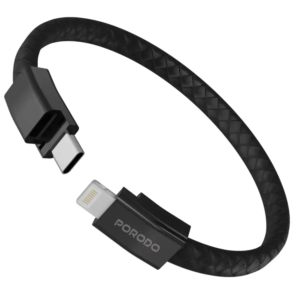 Porodo USB-C to Lightning Wristband Cable with Magnetic Steel Clasp 4