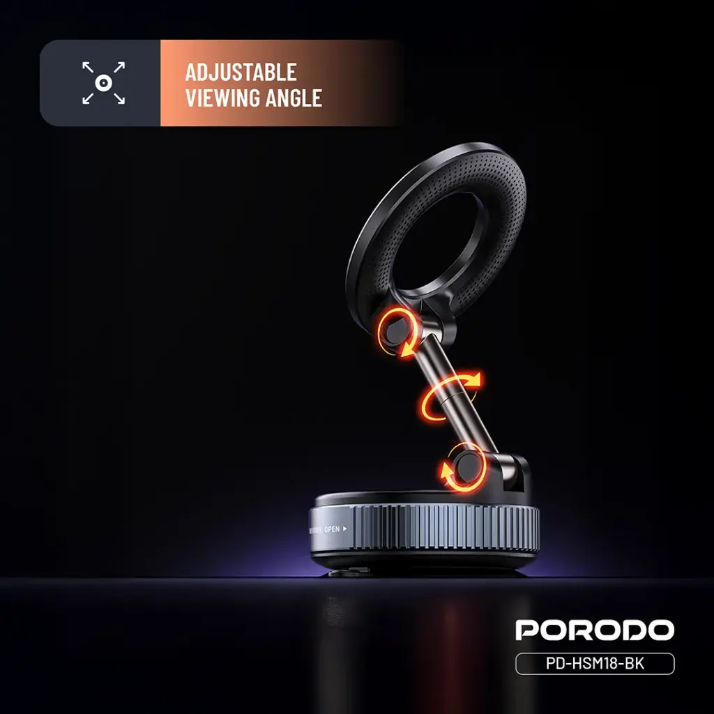Porodo Vacuseal Rotate-Lock MagSafe Mount 3