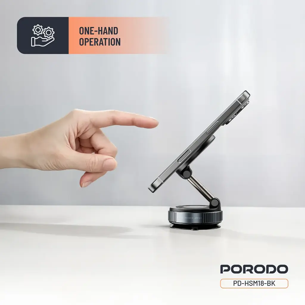 Porodo Vacuseal Rotate-Lock MagSafe Mount 5