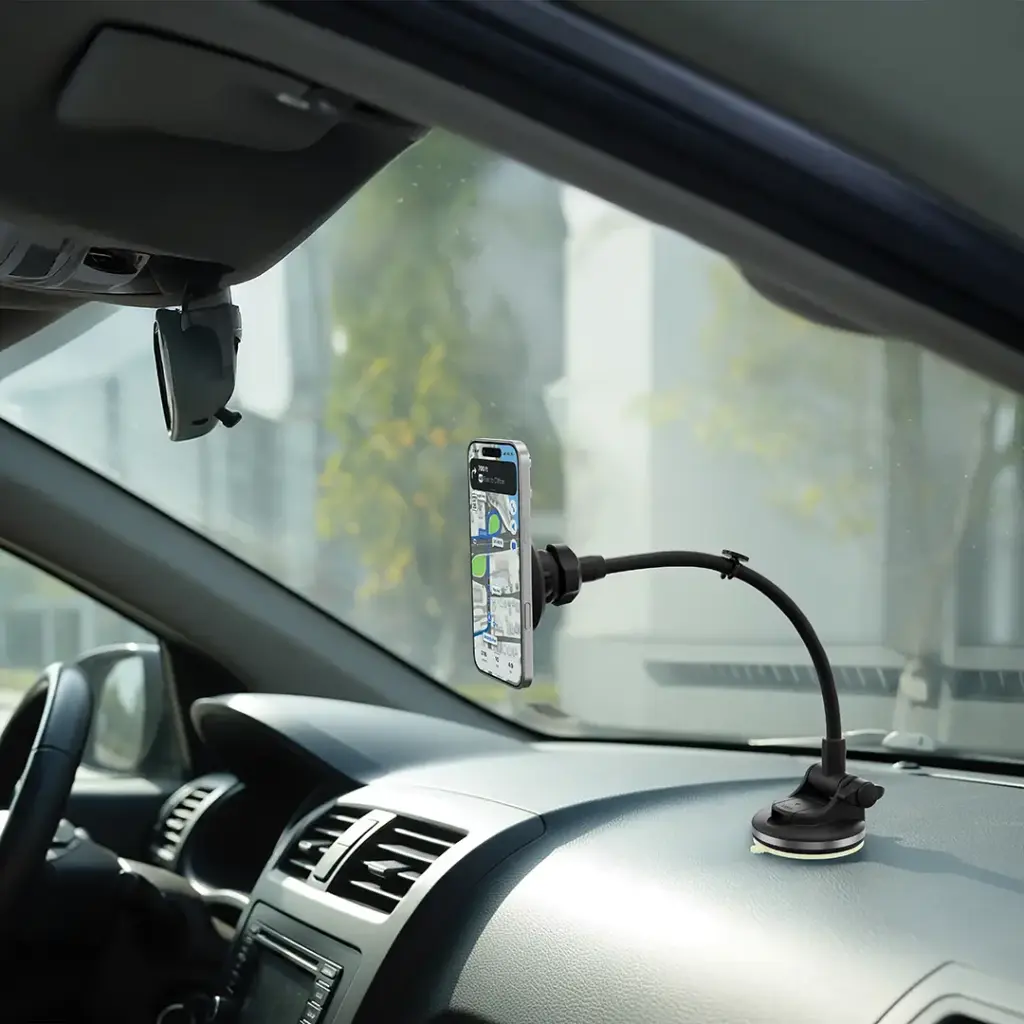 Porodo Vindex Magnetic Car Mount with Extended Flexible Pole 2