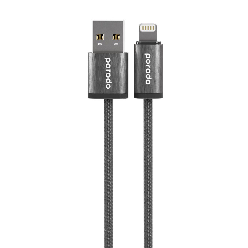 Porodo Woven Braided USB-A to Lightning Cable 1.2m 4