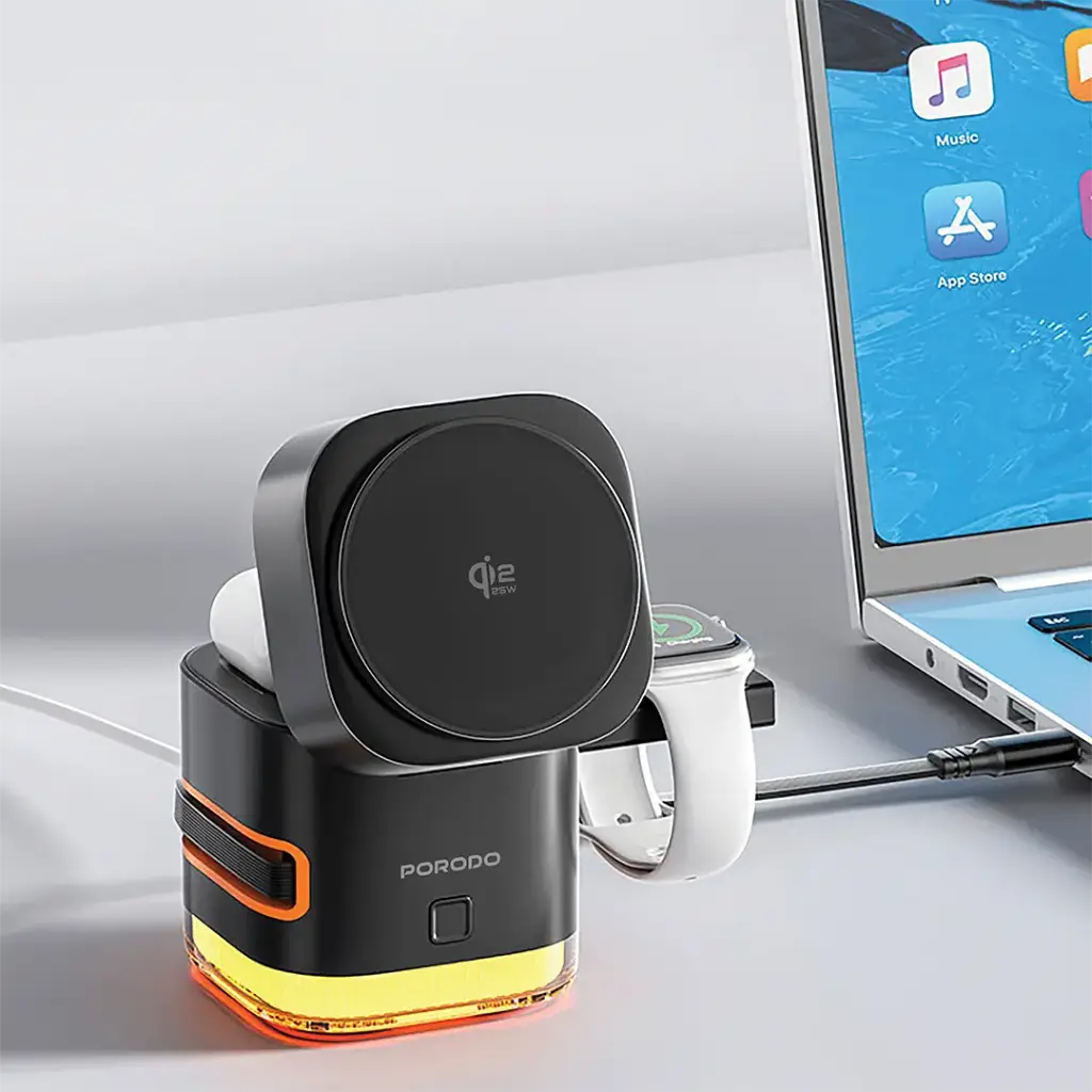 Porodo Xpert 5-In-1 Retractable Wireless Charger 4