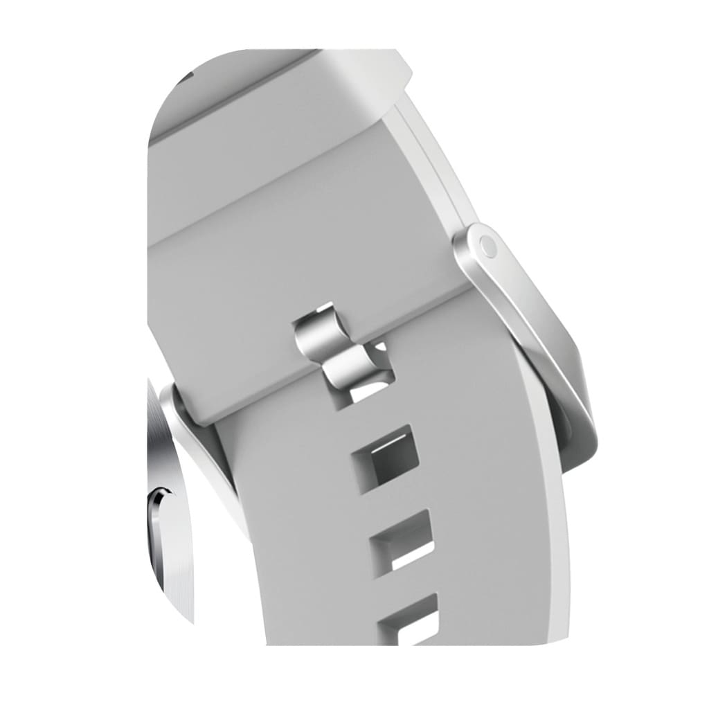 Porodo Zebro Smart Watch Silver dial + Grey Silicon Strap &amp; Silver Metal strap 3