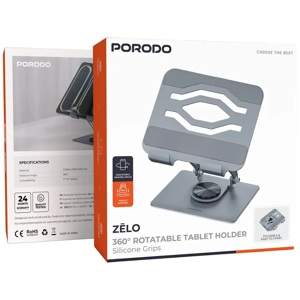 Porodo Zelo 360° Rotatable Tablet Holder 3