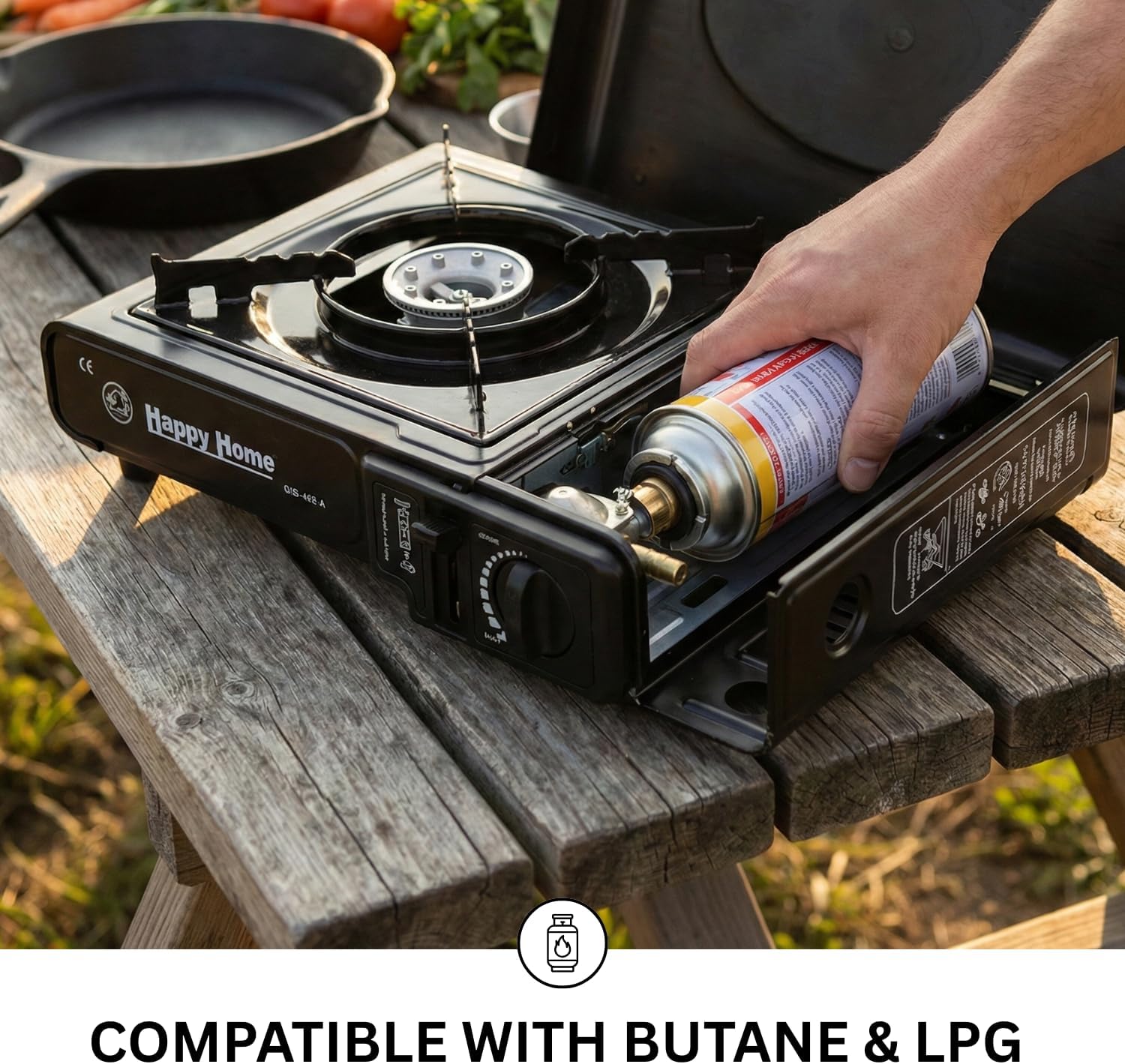 Happy Home BDZ-155-A Portable Gas Stove with Carrying Case 3