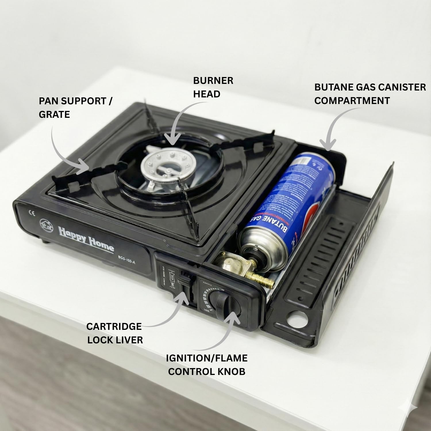 Happy Home BDZ-155-A Portable Gas Stove with Carrying Case 5