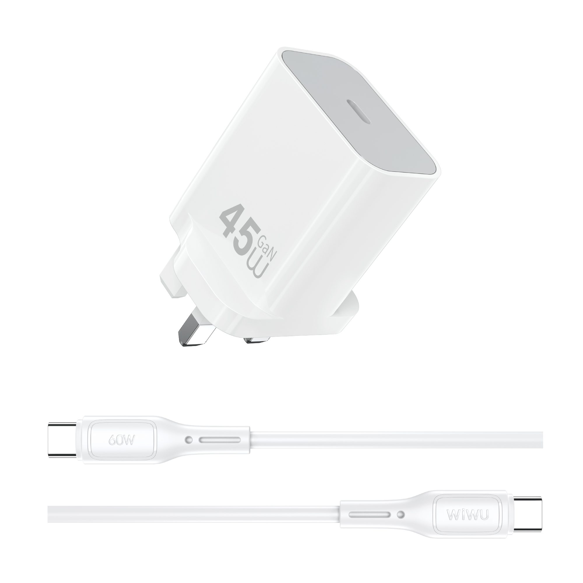 45W GaN USB-C Fast Charger with 60W USB-C Cable 8