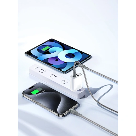 WiWU 3-in-1 USB-C to USB-C & Lightning Charging Cable 2