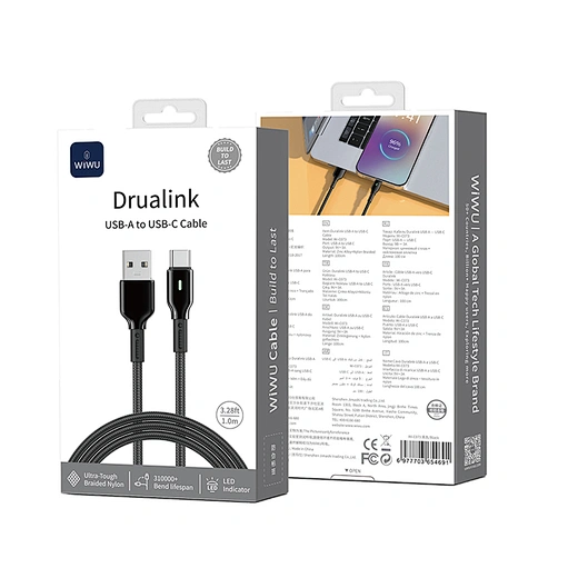 USB-A to USB-C Braided Charging Cable 2