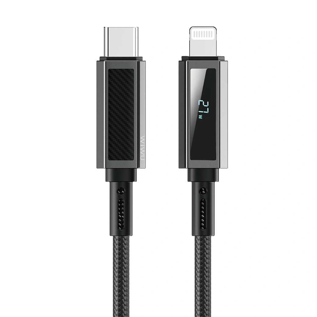Braided USB-C to Lightning Charging Cable with LED Display 5