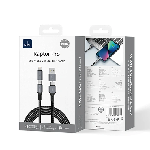 WiWU 240W PD Lightning to USB Charging Cable 5