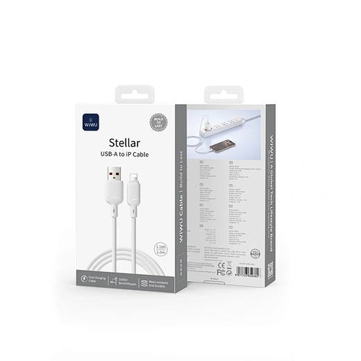 White USB to Lightning Charging Cable 4