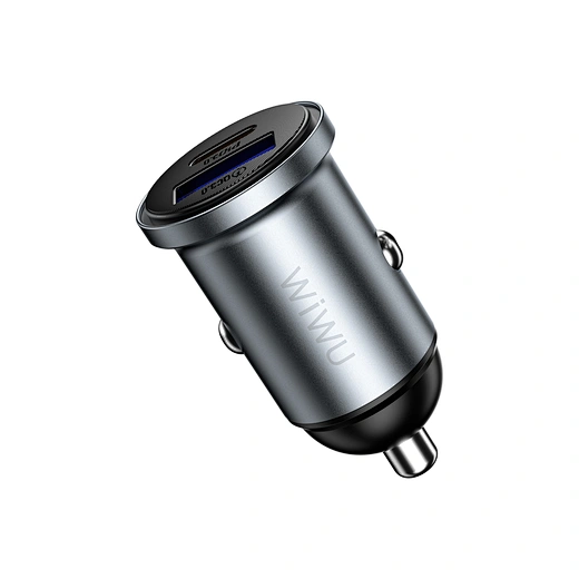WiWU Wi-CC030 35W Nano Lite A+C Fast Car Charger - Gray 7