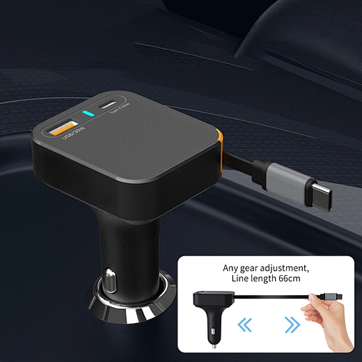 WIWU Car Charger with USB-C and USB-A Ports 3