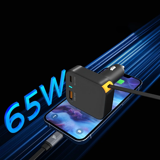 WIWU Car Charger with USB-C and USB-A Ports 4