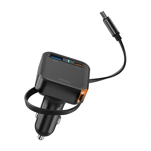 WIWU Car Charger with USB-C and USB-A Ports 5