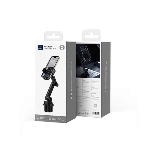 WiWU Wi-CH059 Gentlemen Car Mount Cup Holder - Black 8