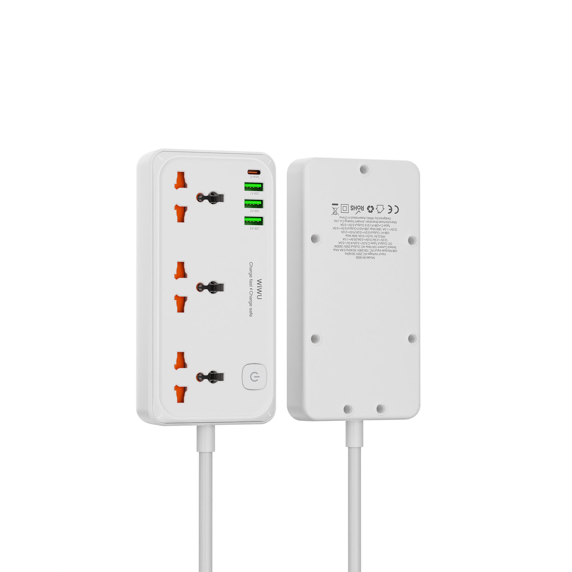 WiWU Multi-Port Power Strip with USB Charging 4