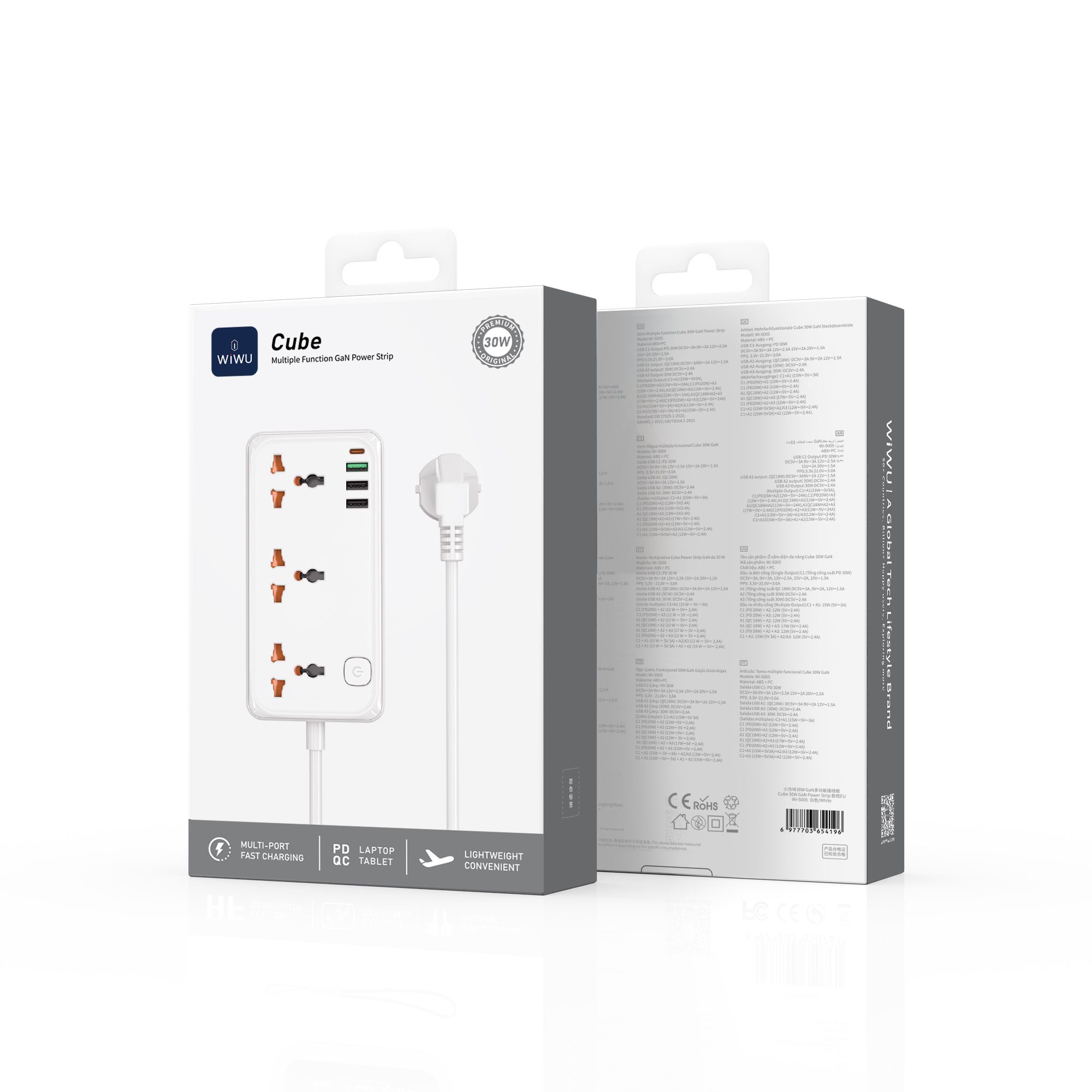WiWU Multi-Port Power Strip with USB Charging 6