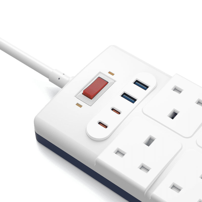 UK Power Strip with USB Ports 3