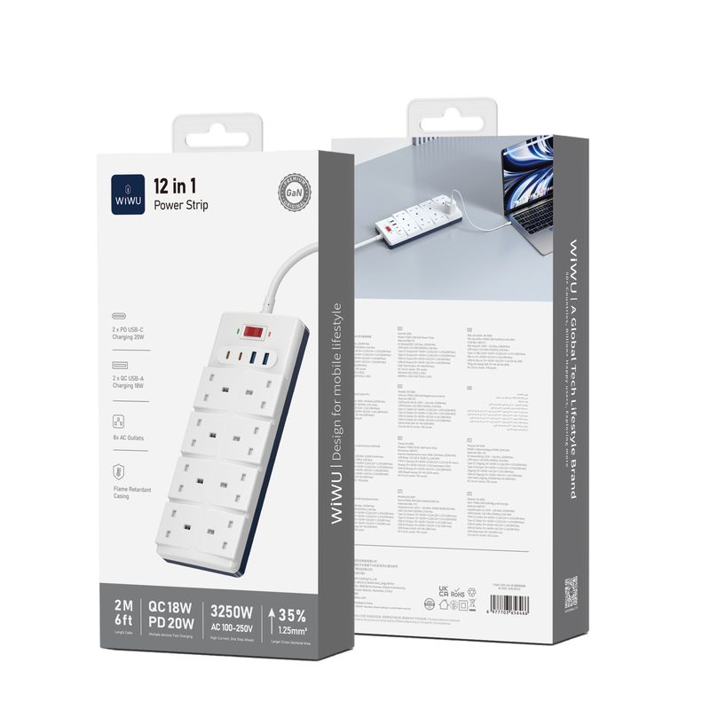 UK Power Strip with USB Ports 4