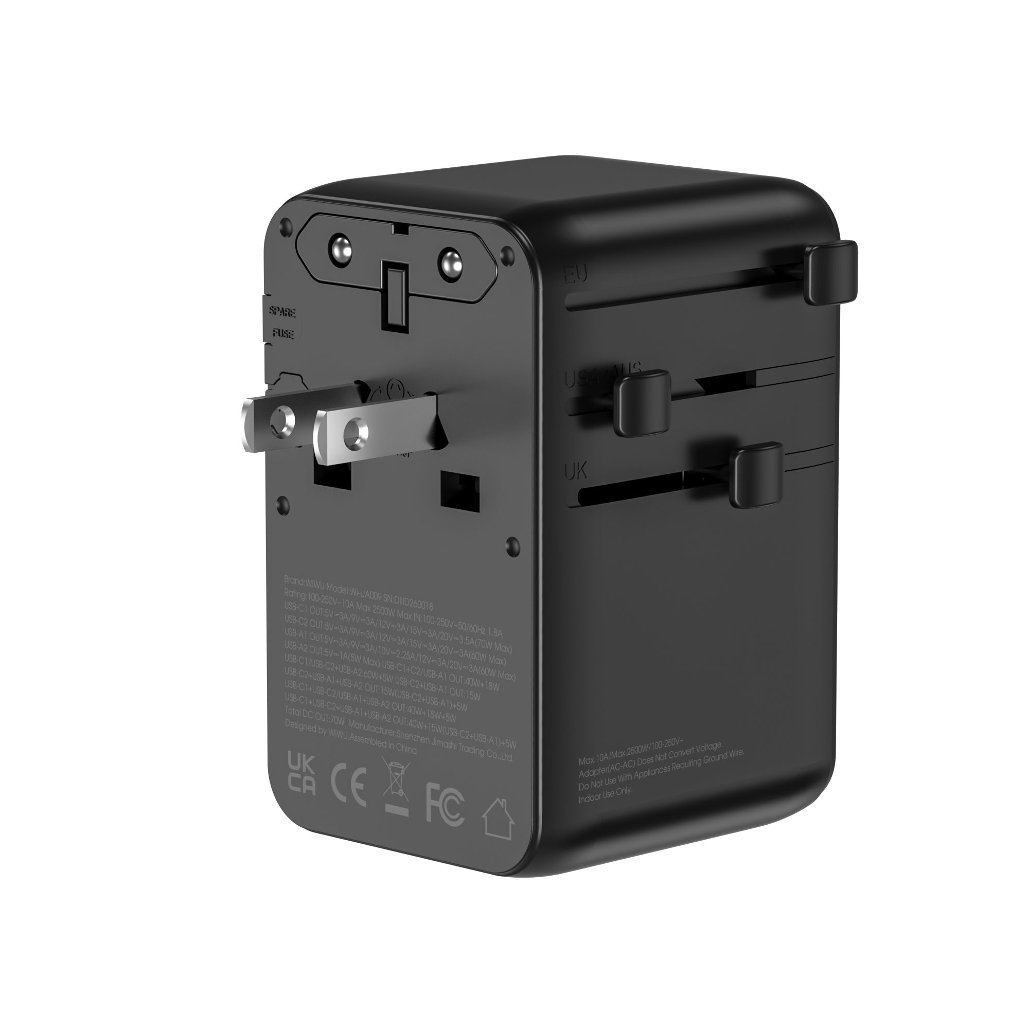 WiWU Wi-UA009 Warrior 70W GaN Universal Adapter 4