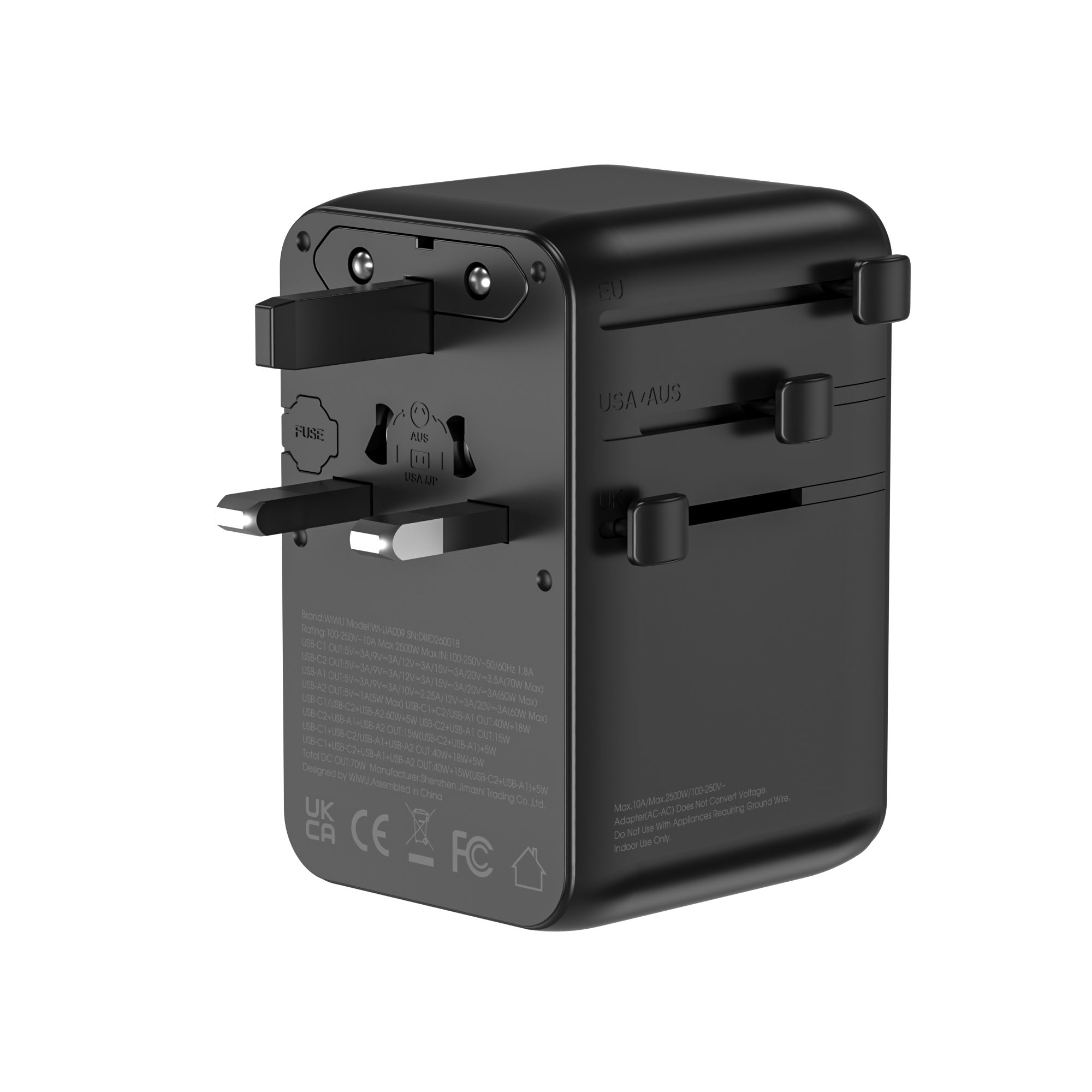 WiWU Wi-UA009 Warrior 70W GaN Universal Adapter 5