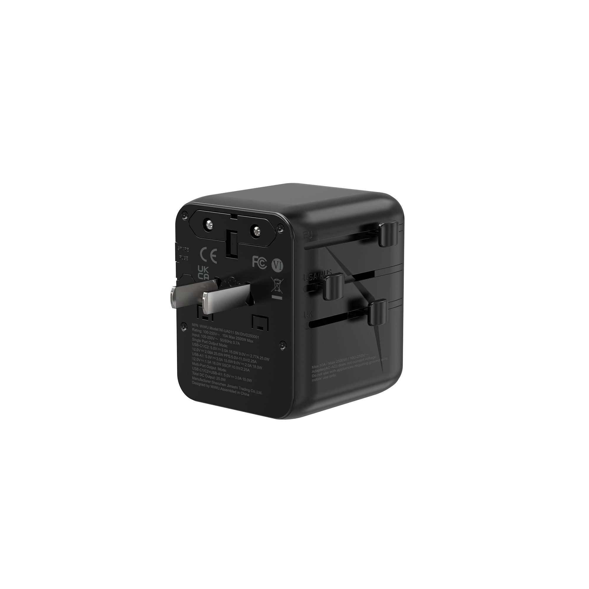 Universal Travel Adapter with USB Charging Ports 2