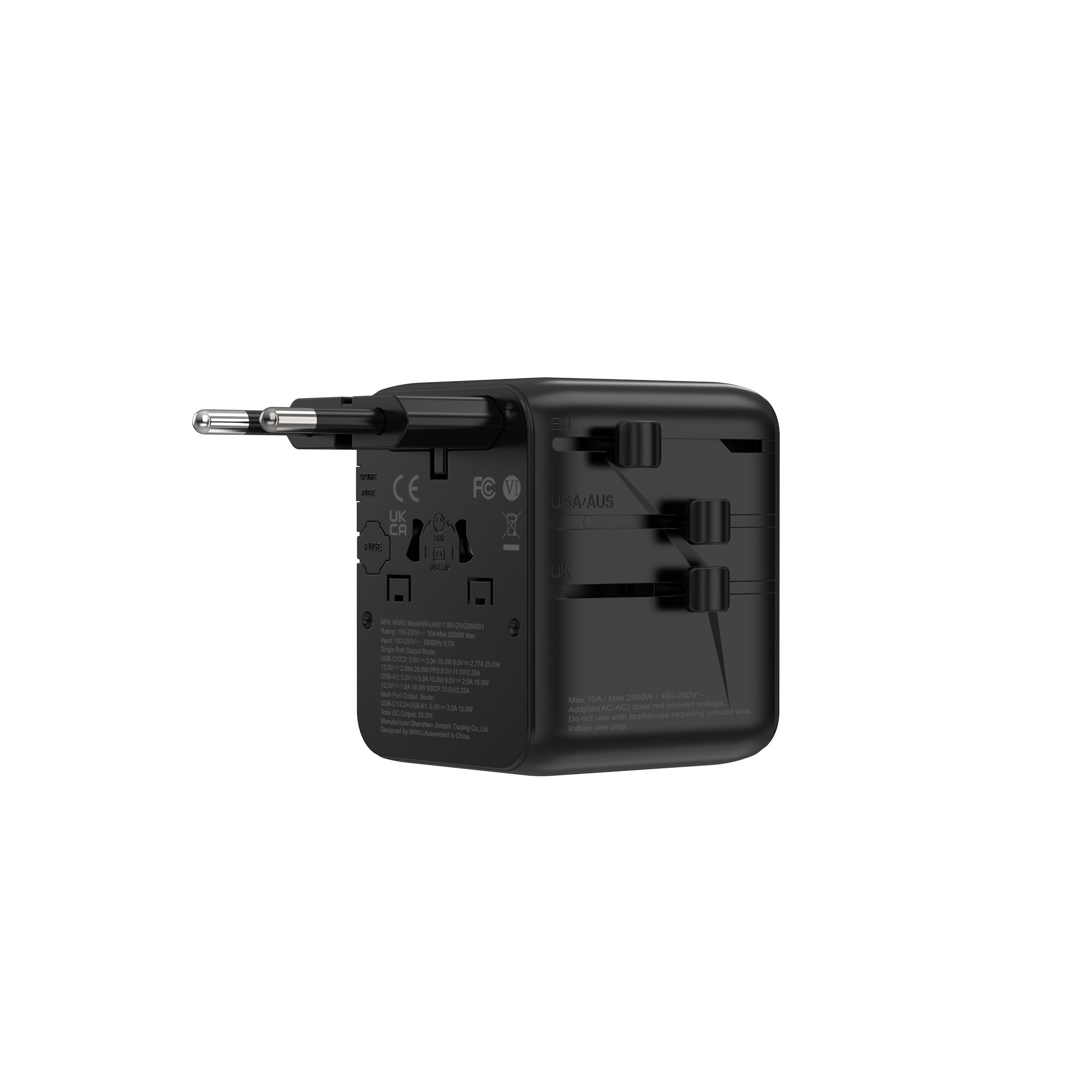 Universal Travel Adapter with USB Charging Ports 3